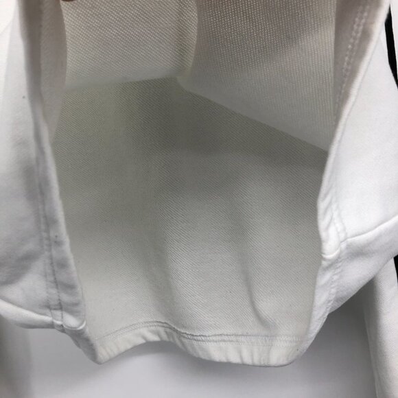 adidas White Essentials 3-stripes French Terry Crop Hoodie size S - Picture 11 of 16
